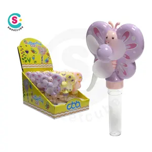 Hand aangedreven leuke vlinder mini ventilator speelgoed snoep voor kinderen