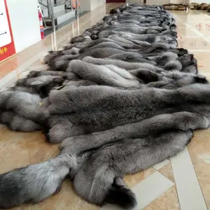 High quality fox fur pelt real natural silver fox fur skin for sale