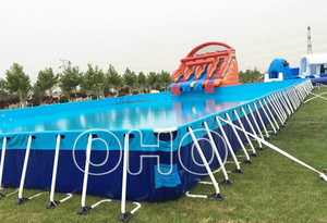 <span class=keywords><strong>Rectangular</strong></span> de metal Marco de <span class=keywords><strong>lona</strong></span> <span class=keywords><strong>piscina</strong></span> PVC retardante <span class=keywords><strong>piscina</strong></span> inflable - Product Image 3