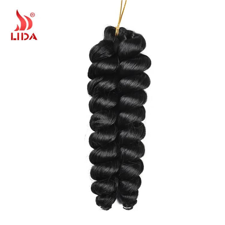 Lida synthetic double loose Wave Hair Extension 18-24 inches loose wave hair weft bundles