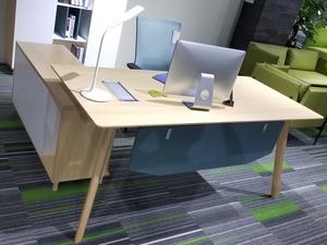 Juou โต๊ะผู้บริหารทันสมัยไม้แอชขาวมีสไตล์พื้นที่ทำงานมืออาชีพ MDF โต๊ะคอมพิวเตอร์สำนักงานแผงไม้ออกแบบแบบจำลอง J3020X - Product Image 6