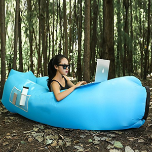 Almohada escucháis de aire perezoso tumbona aire inflable bolsa de frijol sofá - Product Image 4