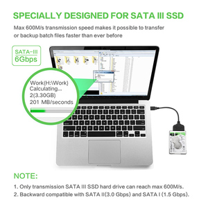 USB3.0 a <span class=keywords><strong>SATA</strong></span> <span class=keywords><strong>adaptador</strong></span> de Cable de alta velocidad 22 pin para 2,5 pulgadas <span class=keywords><strong>HDD</strong></span>/SSD portátil de disco duro con Extra potencia - Product Image 6
