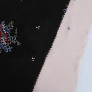 HA-13648C <span class=keywords><strong>Paris</strong></span> Chiffon Tissu Stocklot Tissé Allover Brodé Noir Mode 100 Yards Chiffon Ggt avec Multi Broderie - Product Image 6