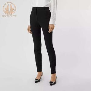 Nueva llegada 2019 de moda <span class=keywords><strong>Jean</strong></span> alta cintura Formal de moda tobillo elástico ropa mujer pantalones de oficina - Product Image 1