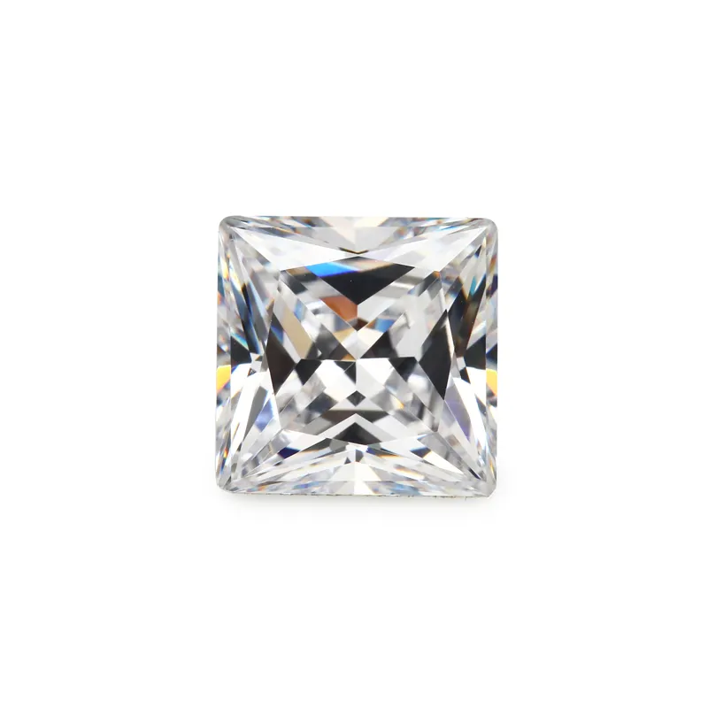 Popular zirconia white square crystal gemstone