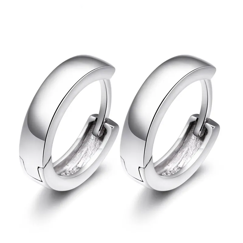 Bông Tai Làm Nguồn Cung Cấp 925 Sterling Silver Vòng Nhỏ Hoops Ear Móc Cài Bông Tai Huggie Bông Tai Cho Bé Trai Bán Buôn