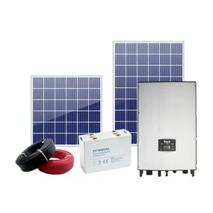 Ücretsiz kargo 6000w 6000 Watt komple ev güneş enerjisi sistemi 6kw jeneratör enerji ev güç kiti