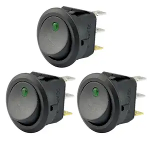 12V 3 Pins On Off LED Light Rocker Toggle Switch for car