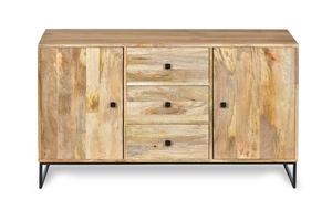 Gabinete de almacenamiento de Metal Industrial Extra Vintage, 3 cajones, 2 puertas, Buffet, aparador grande, comedor, muebles de madera para el hogar, cocina de hierro - Product Image 2