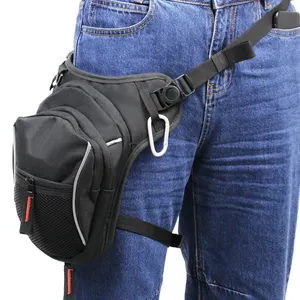 Bolsa de cintura para motocicleta para homens, bolsa de ombro com perna