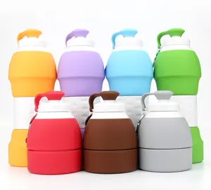 Traveling Empty collapsible silicone BPA free sports water bottle manufacturer