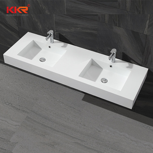 KKR longue et étroite marbre armoire coin salle de bain vanité <span class=keywords><strong>double</strong></span> évier de lavabo - Product Image 3