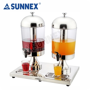 Sunnex-dispensador de exprimidor de acero inoxidable, doble cabezal, para restaurante, con contenedor de PC, dispensador de bebidas - Product Image 1