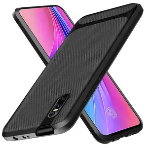 Capa de fibra de carbono para celular, capa macia de tpu para telefone celular vivo v15 pro