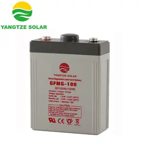 صيانة مجانية اليانغتسى الشمسية VRLA 2v 100ah بطارية جل