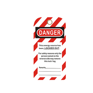 Custom PVC Plastic Safety Lockout Tagout Tags for <strong>Lock</strong> <strong>Cylinders</strong> - Product Image 2
