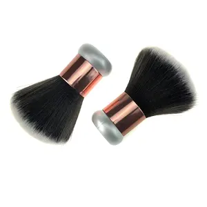 Moelleux de haute qualité synthétique cheveux maquillage pro rose or brosse kabuki