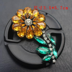 מותאם אישית גביש בעבודת יד ריינסטון פרח נצנצים תיקוני רקמה - Product Image 3