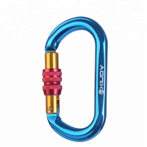 25kN oval de aluminio screwgate mosquetón de escalada en roca rescate espeleología rappel - Product Image 6