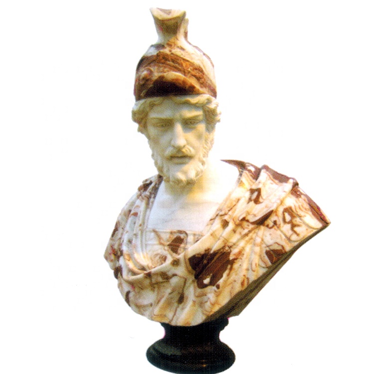 Compre estatua de cabeza de soldado romano de mármol personalizada