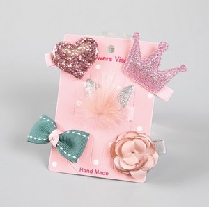 Enfant Cheveux Clip Ensemble Avec Couronne Bébé Arcs Barrettes Pom Pom Bébé Cheveux Clippie Pour Cadeau D'anniversaire - Product Image 4