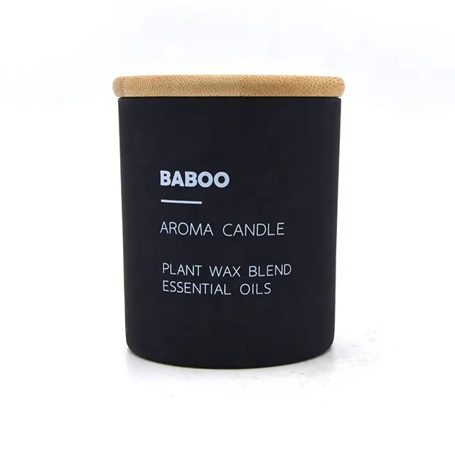 Hot Selling benutzer definierte Duft schwarz Materie Glas Kerze Glas Duft becher Kerze
