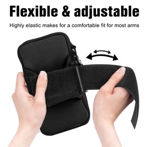 Exercise Workout Running Fitness Double Pockets Universal <strong>Smartphone</strong> Waterproof Arm <strong>Bag</strong> with Earphone Hole for iPhone - Product Image 5