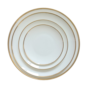 JC De Mariage En Porcelaine <span class=keywords><strong>Or</strong></span> Jante En Gros Blanc Vaisselle Assiettes Ensembles - Product Image 2