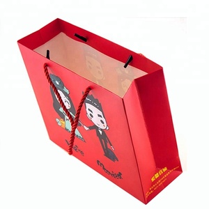 Alta calidad bolsa de papel de regalo de boda con <span class=keywords><strong>Decaron</strong></span> mango - Product Image 3