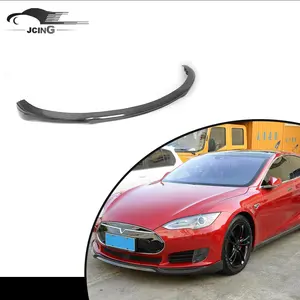 特斯拉Model S 85 P85 2014 UP的碳纤维前保险杠唇扰流板