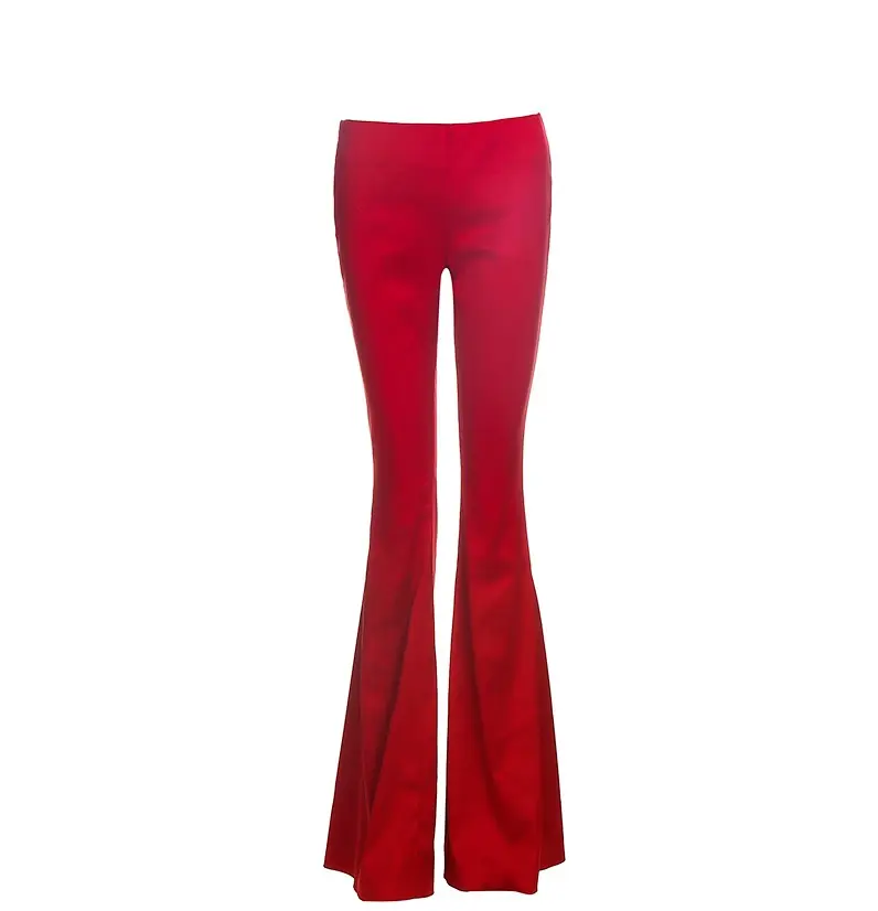 Mode Street Wear individuelle sexy ausgestellte Hosen für Damen hohe Taille Ausgestellte Hosen einfarbig gefärbt Funky Hosen