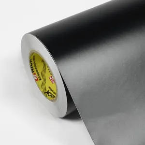 Car Clothes 1.52*30m With Air Channels Self Adhesive Vinyl Matt Black Car Wapping