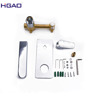 Diseño <span class=keywords><strong>moderno</strong></span> sola manija cromo Chapado en oculta montado en la pared de la cuenca del grifo - Product Image 6