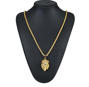 Nieuwe Rvs Vintage Heren Gouden Leeuw Hanger Ketting - Product Image 1