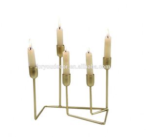 23*14 * H21.5cm En Gros tailles personnalisées mondial de lumière de thé en métal en laiton doré bougeoir - Product Image 2