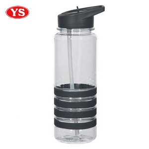 Flip-Up di Paglia 25 oz. Bottiglia di Acqua di Plastica con Elastico - Product Image 2