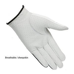Grande qualité blanc Cabretta gants de golf En Cuir logo personnalisé gants de golf - Product Image 4