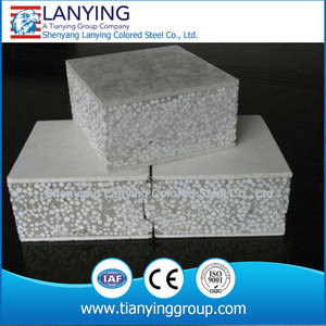 Trọng Lượng Nhẹ Bên Ngoài Tường Chống Cháy Bê Tông Bọt Bê Tông Eps Xi Măng Sandwich Panel - Product Image 5