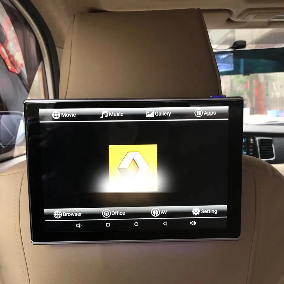 Amovible Arrière Sièges Lecteur Vidéo Moniteur D'appui-Tête DVD Pour Renault Système De Divertissement De Voiture Android Tv Écran Avec WIFI Jeux