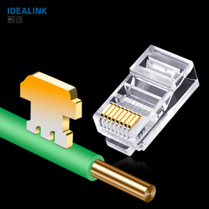 Venta al por mayor de alta calidad de plástico nuevo CAT5 enchufe modular RJ 45 macho conector para el cable de Lan - Product Image 4