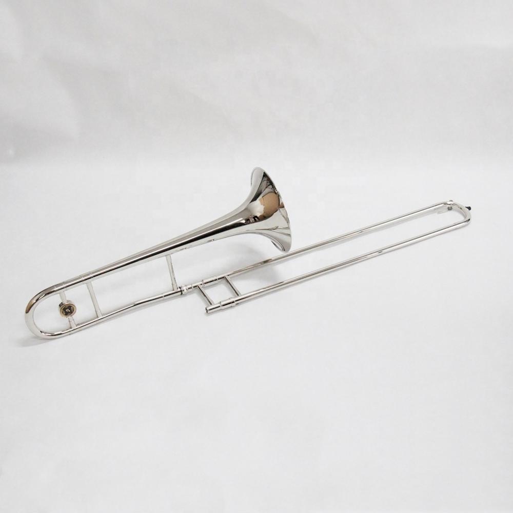 Yellow Brass Bb Key Tenor Trombone Classical Student Instrument Nickel Plate Trombone With Case