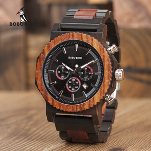 <span class=keywords><strong>Orologio</strong></span> in <span class=keywords><strong>Legno</strong></span> Classico di Edizione Limitata con Movimento al Quarzo e Data Automatica - Product Image 3