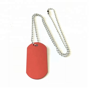 Grand anodisé en aluminium sublimation <span class=keywords><strong>dog</strong></span> tag avec la chaîne de boule - Product Image 1