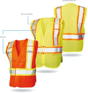 High Visibility Reflective 5 point take off Safety Vest Safety waistcoat