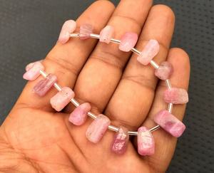 ghUneven Shape Side <b>Drilled</b> Polished Rough Natural <b>Pink</b> Tourmaline Gemstone Making Jewelry Top Quality - Product Image 4