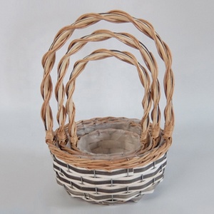 Pas cher En Gros Moïse Panier En <span class=keywords><strong>Osier</strong></span>, Panier En <span class=keywords><strong>Osier</strong></span>/Saule, Panier de Jardin En <span class=keywords><strong>Osier</strong></span> Avec Poignée Haute - Product Image 1