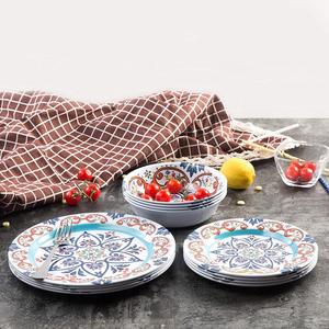 personalizado para el hogar de plástico de vajilla de lujo servicio de cena de OEM de melamina de arte vivo de la cena - Product Image 6
