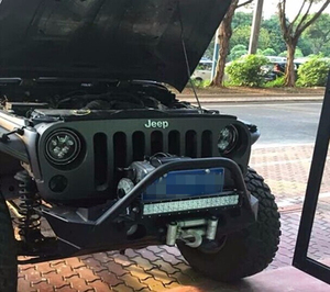 Gexune Luz de punto con anillo de halo DRL 7 pulgadas para camión jeep patriot wrangle de la carretera cherokee led faro - Product Image 6