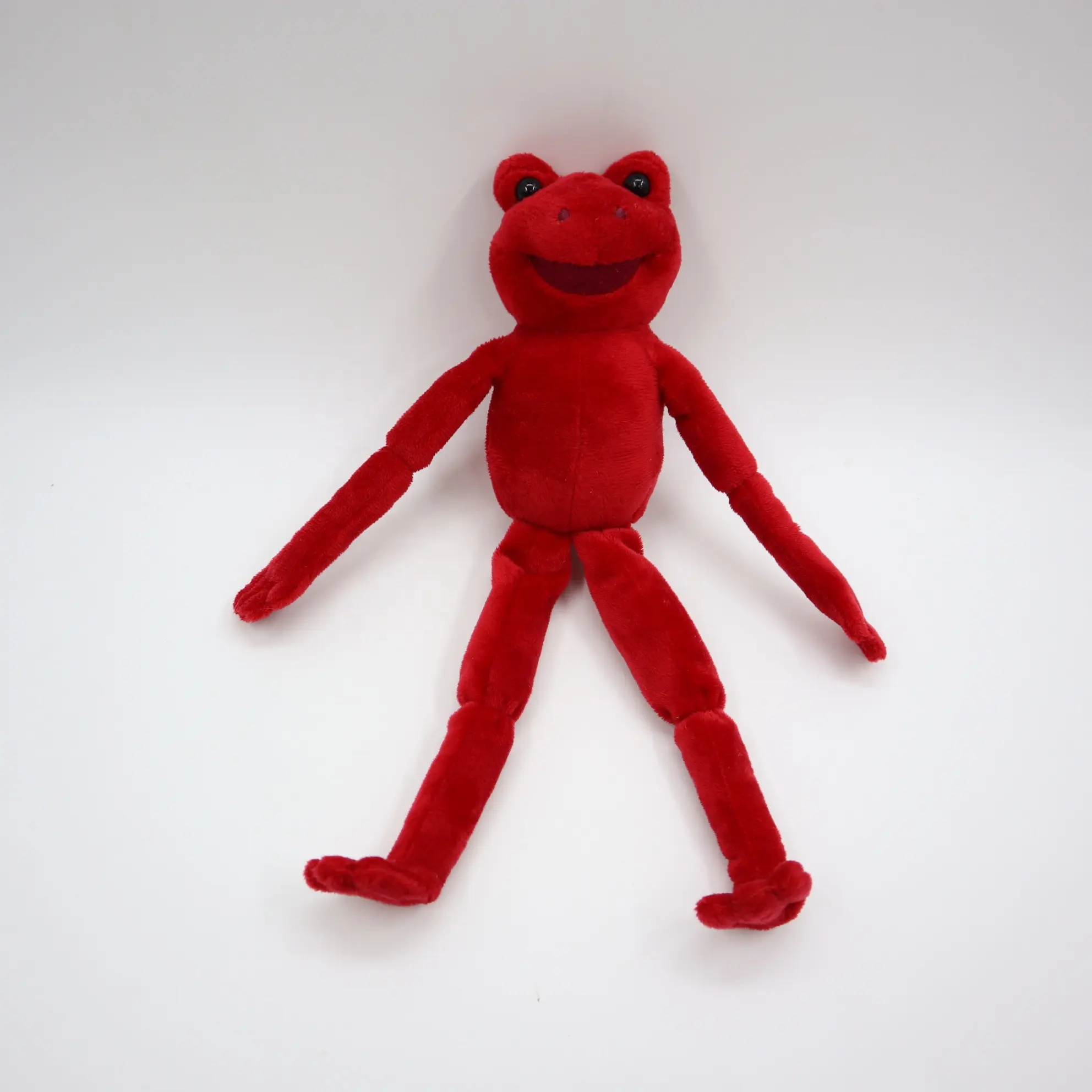 Red Crazy Big Kermit-peluche de rana con patas largas, suave, Animal de peluche